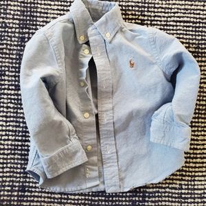 Polo Ralph Lauren Baby Boys Cotton Oxfor Button Shirt 18 months Light Blue